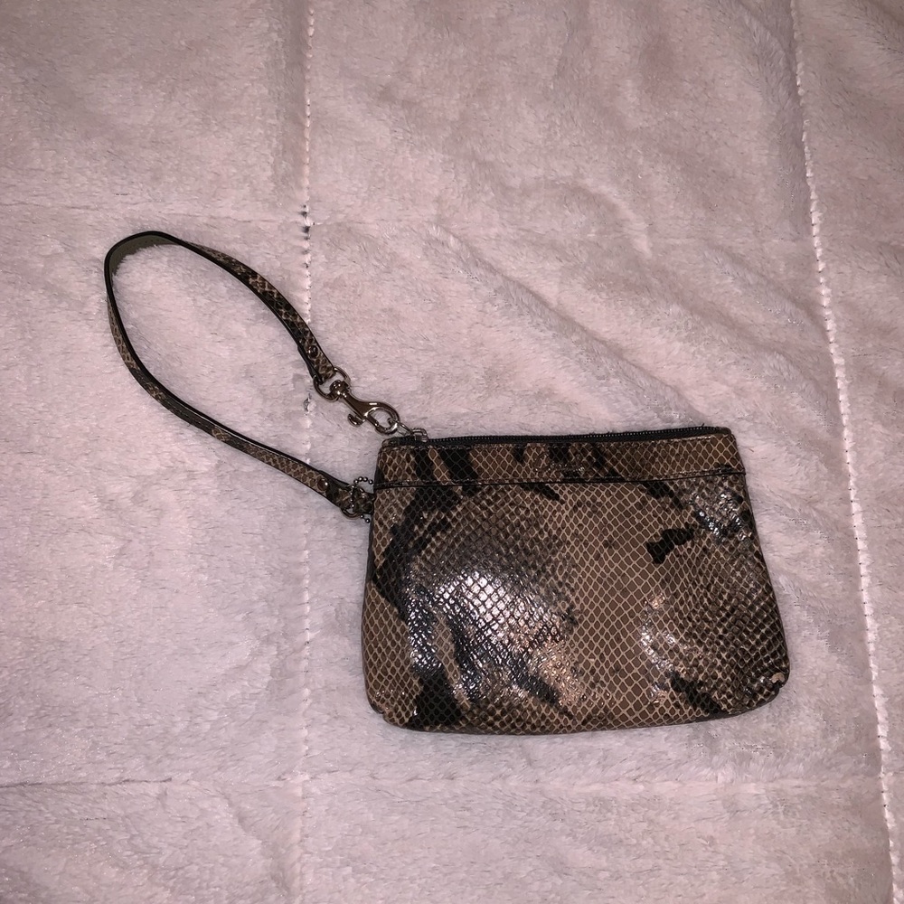 Coach Snakeskin Wristlet